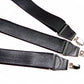 Holdup Brand Black Formal Series 1" Satin Finished Suspenders in Y-back with Nickel No-slip Clips