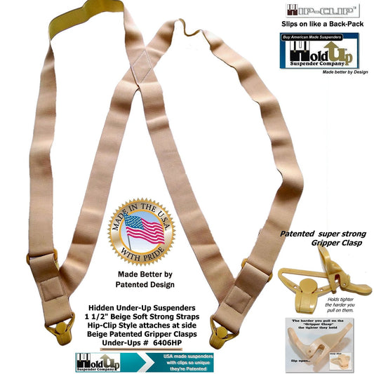 HoldUps Brand Under-Up Series Tan Invisible Undergarment Suspender