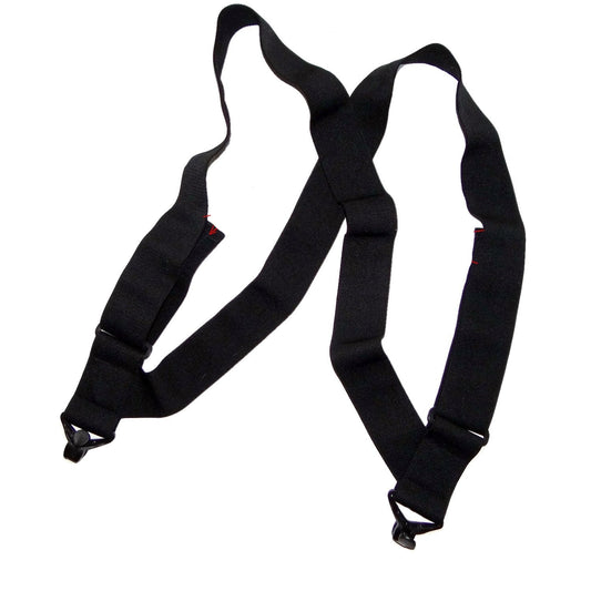 HoldUps Brand Black 2" Wide Under-Up Series Super Soft Suspenders with Patented Jumbo Black Gripper Clasp